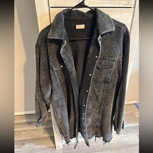 Black Corduroy Shacket